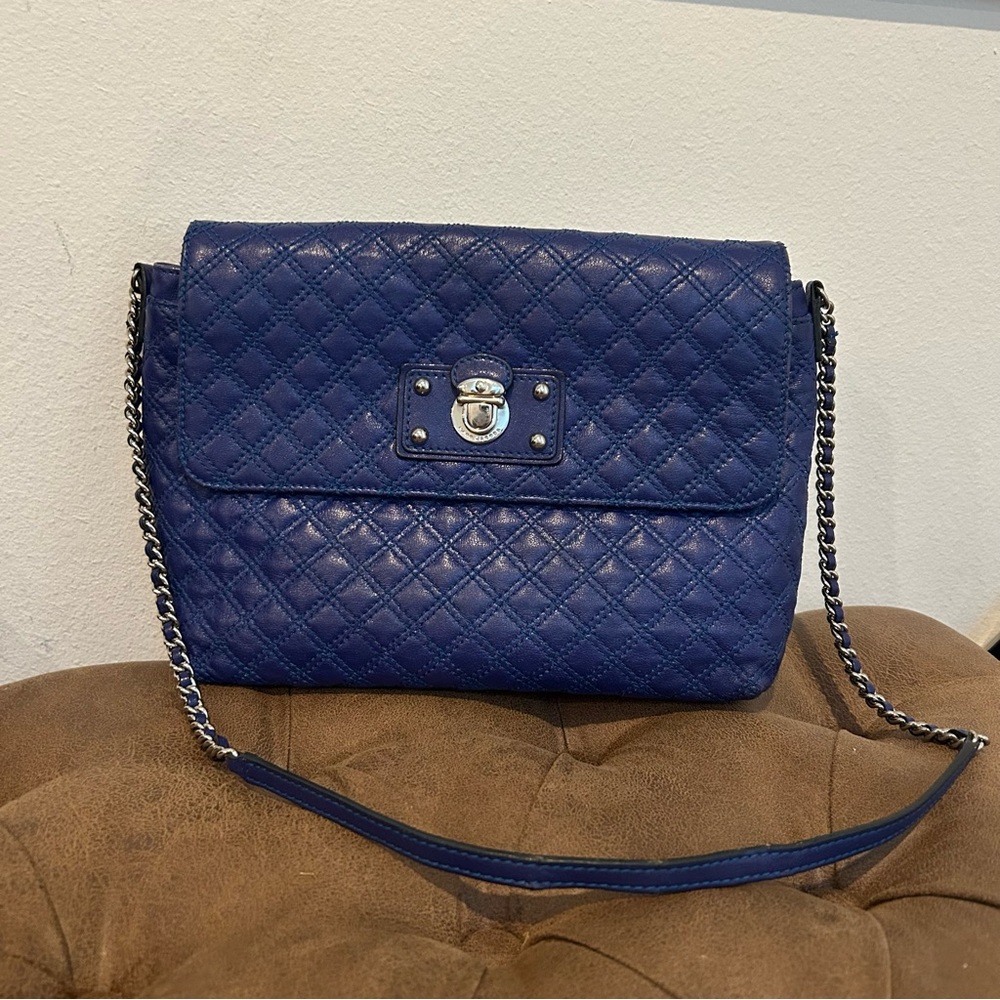 Marc Jacobs Blue Quilted Chain Shoulder Bag